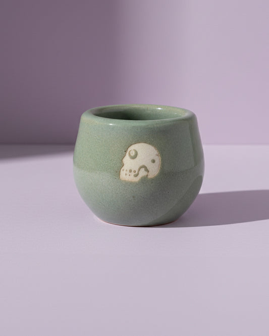 Mezcalero de cerámica figura cráneo (individual)