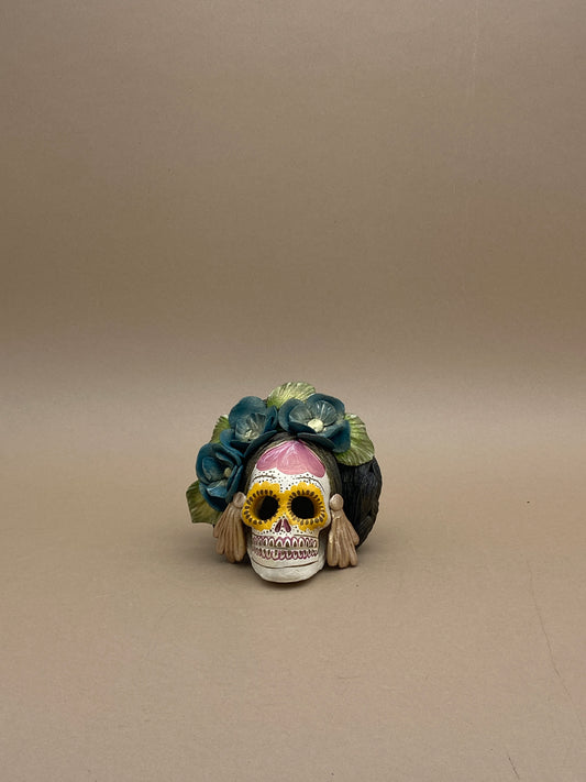 Cráneo Detallada con Flores
